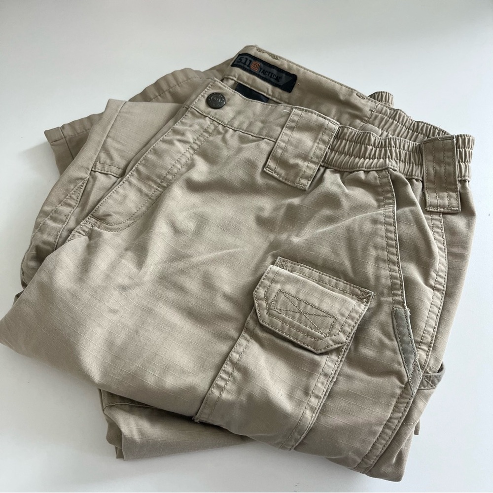 5.11 Tactical Taclite Pro Ripstop Pants Khaki Tan 16 cargo